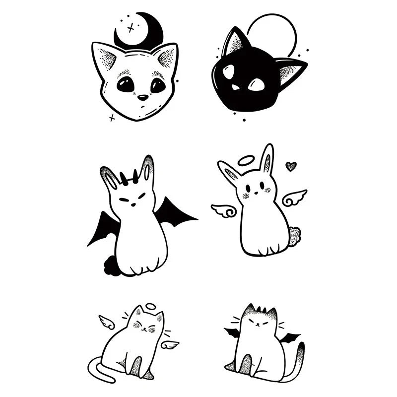 Cat Rabbit Series Tattoo