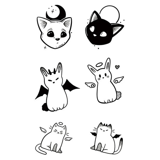 Cat Rabbit Series Tattoo