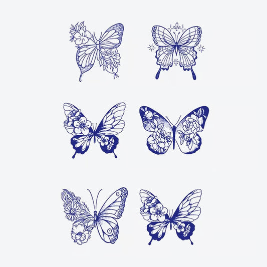 Butterfly Floral Series Tattoo