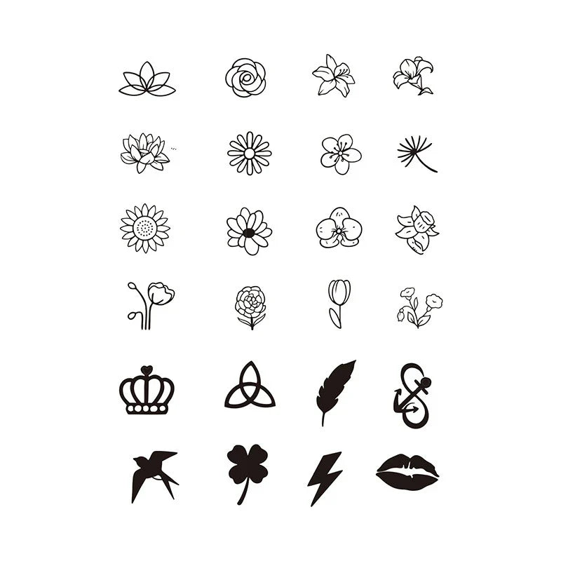 Floral Symbol Series Tattoo