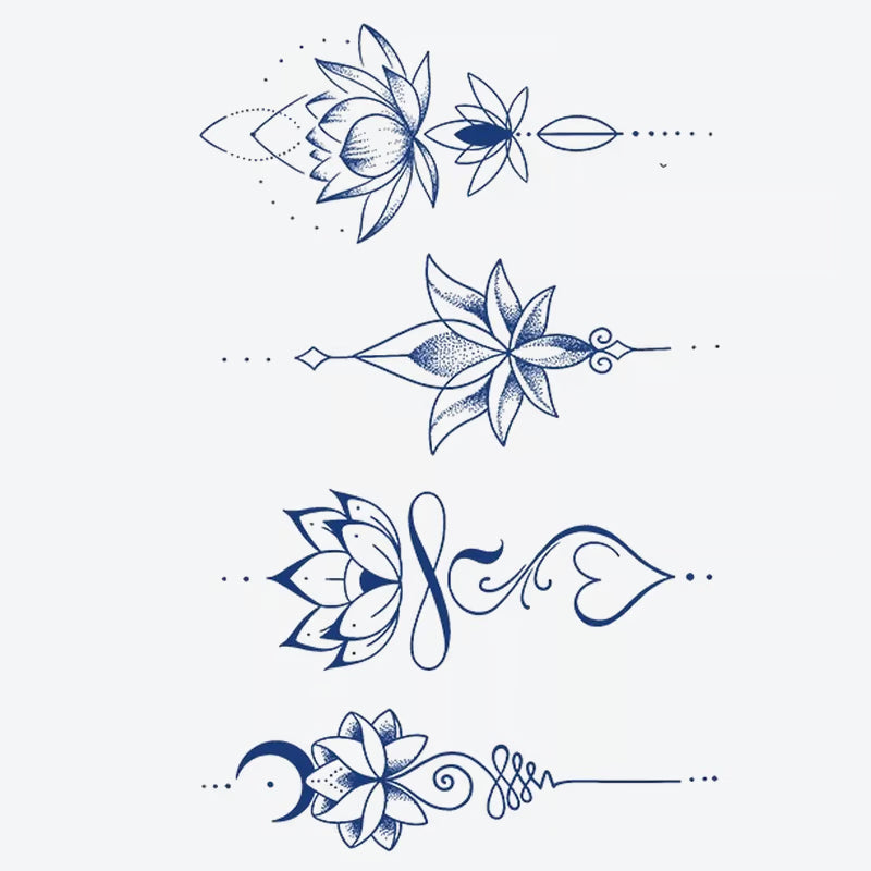 Lotus Flower Infinity Series Tattoo