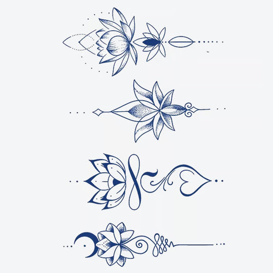 Lotus Flower Infinity Series Tattoo