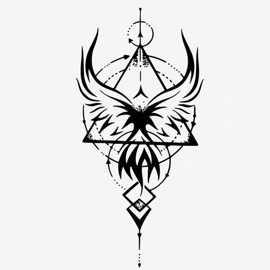 Phoenix Triangle Mandala Tattoo