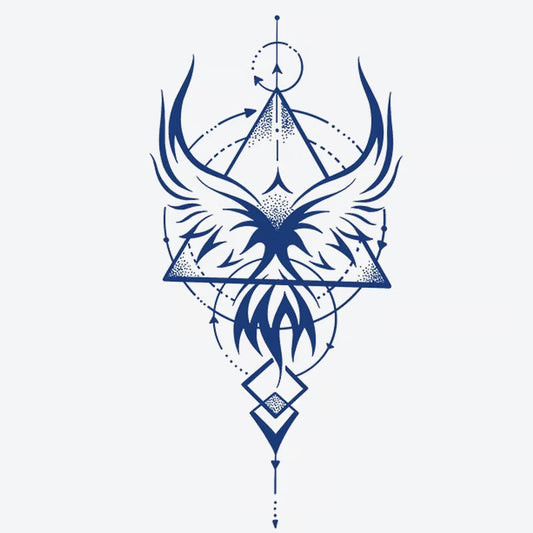 Phoenix Triangle Mandala Tattoo