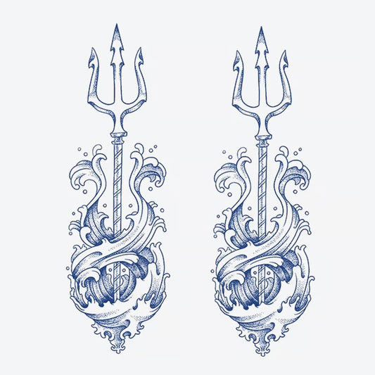 Trident Waves Tattoo