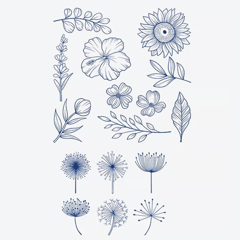 Floral Elements Series Tattoo