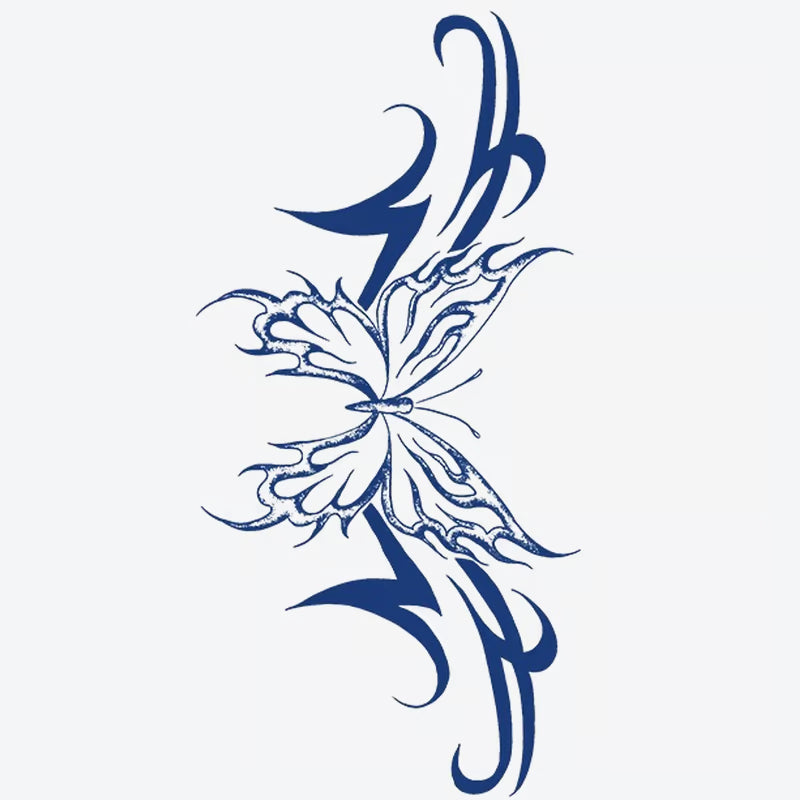 Butterfly Tribal Design Tattoo
