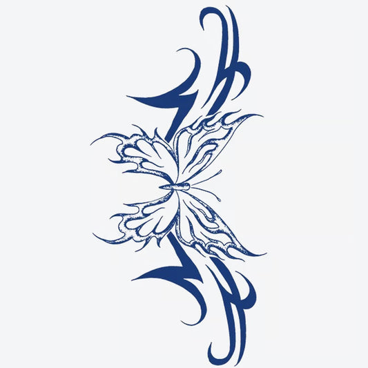 Butterfly Tribal Design Tattoo