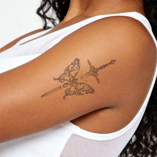 Butterfly Sword Tattoo