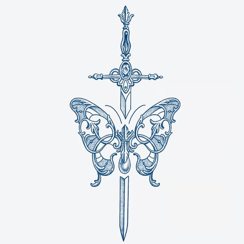 Butterfly Sword Tattoo