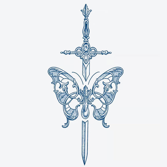 Butterfly Sword Tattoo