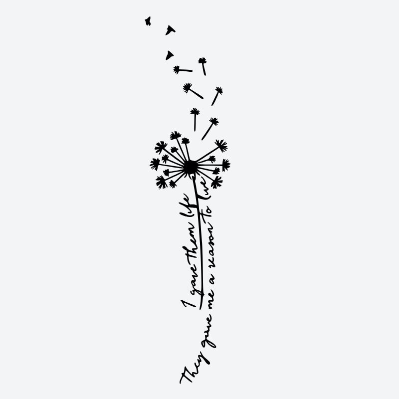 Dandelion Birds Quote Tattoo