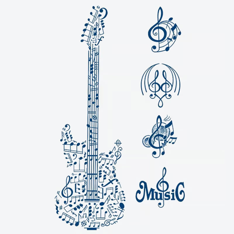 Guitar Music Notes Tattoo