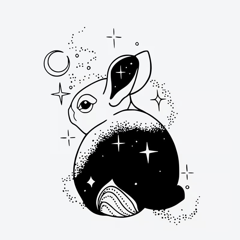 Celestial Rabbit Tattoo