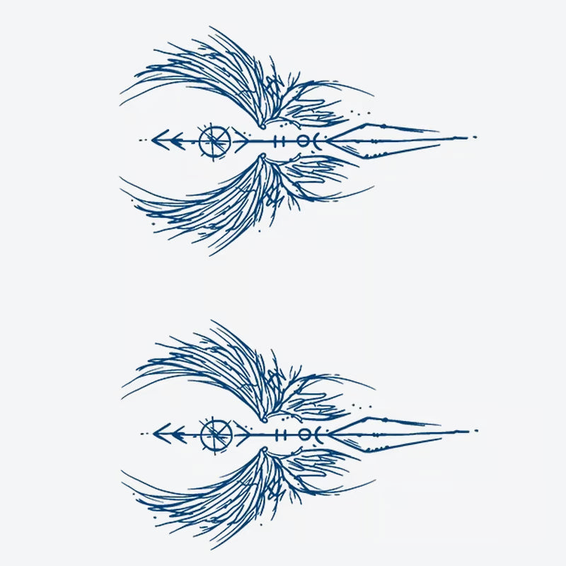 Feather Arrow Compass Tattoo