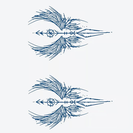 Feather Arrow Compass Tattoo
