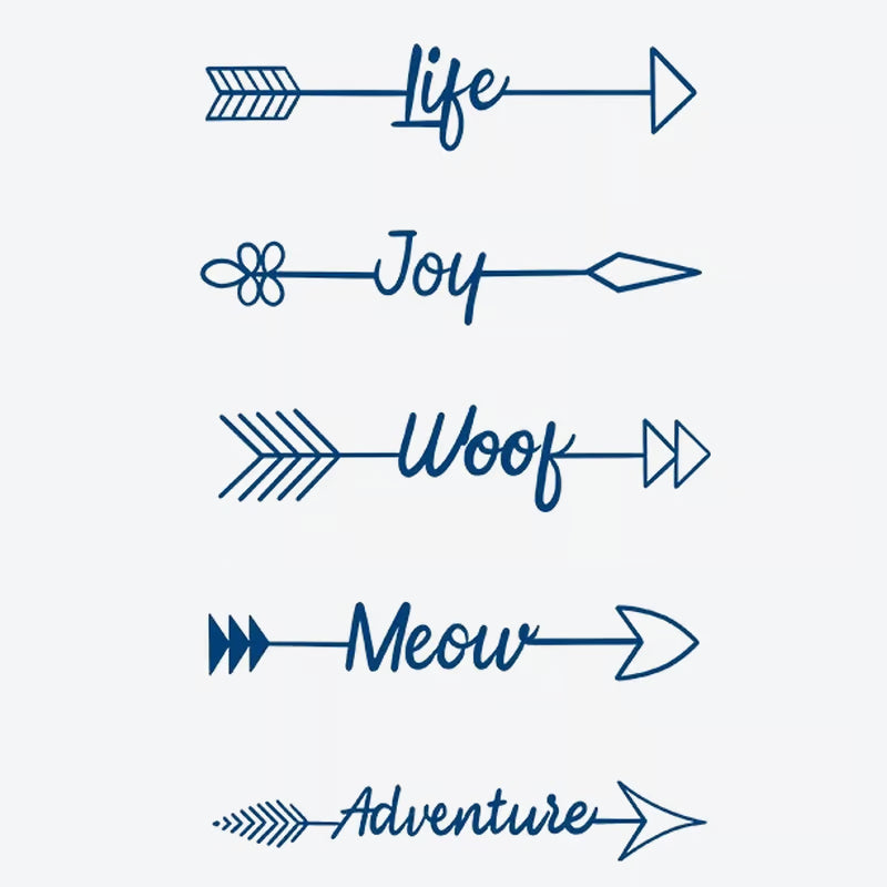 Arrows Words Series Tattoo