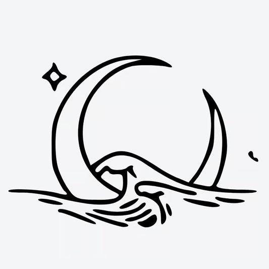 Moonlit Wave Tattoo