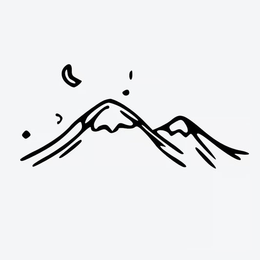 Mountain Range Outline Tattoo
