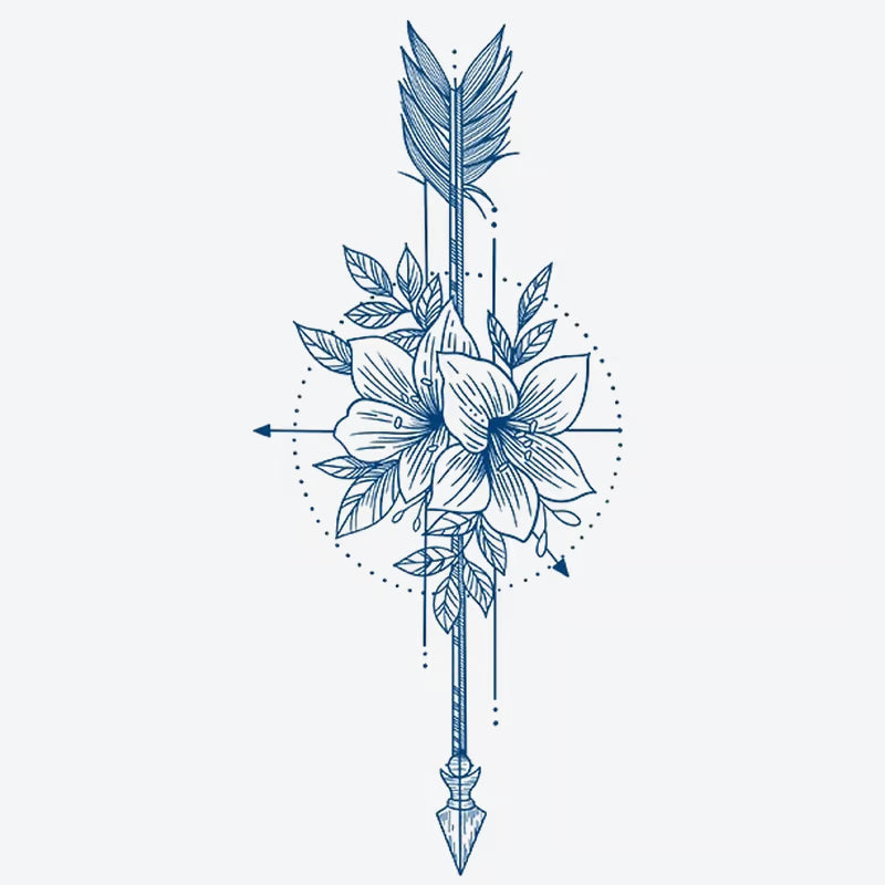 Arrow Flower Tattoo