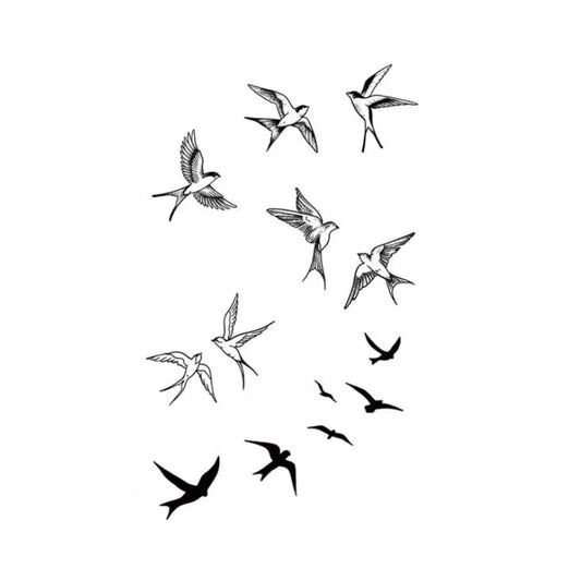 Birds In Flight Tattoo