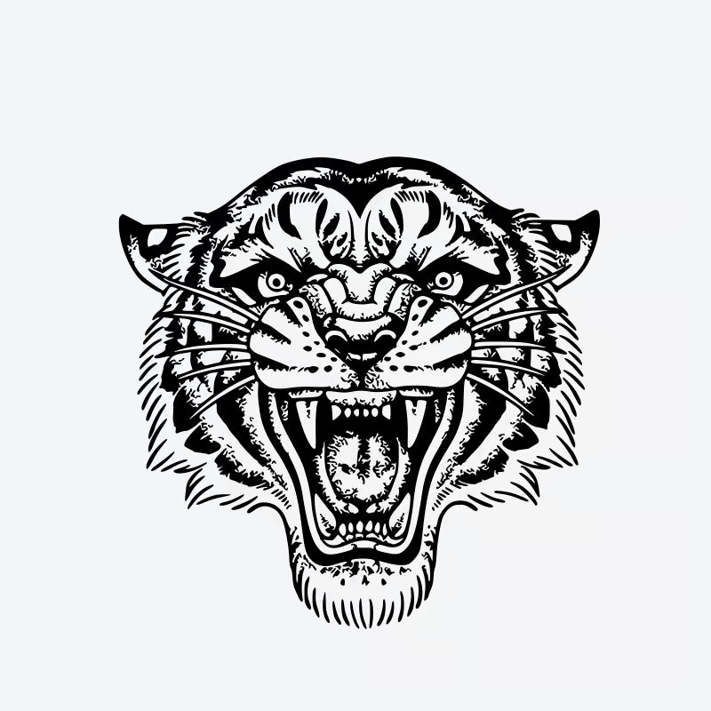 Roaring Tiger Head Tattoo