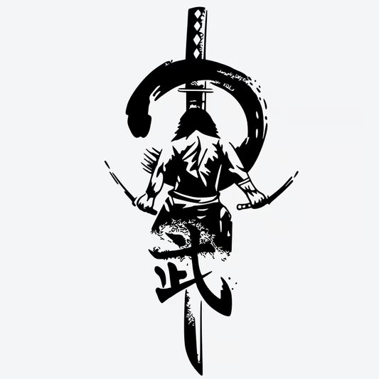 Samurai Sword Circle Tattoo