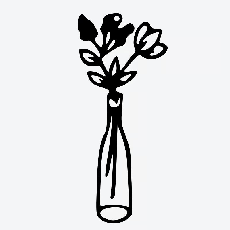 Vase With Flowers Tattoo
