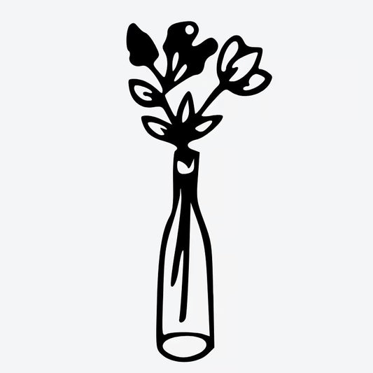 Vase With Flowers Tattoo
