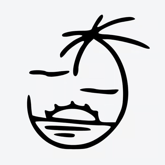 Palm Tree Beach Sunset Tattoo