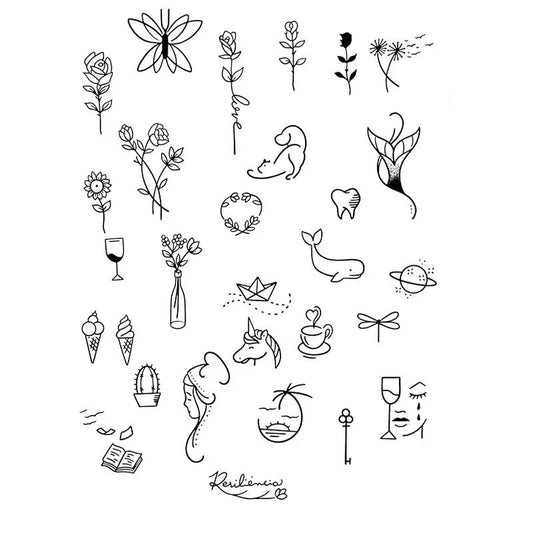 Floral Animal Series Tattoo