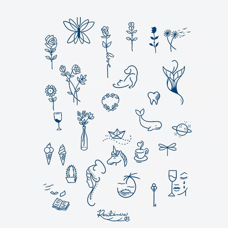 Floral Animal Series Tattoo