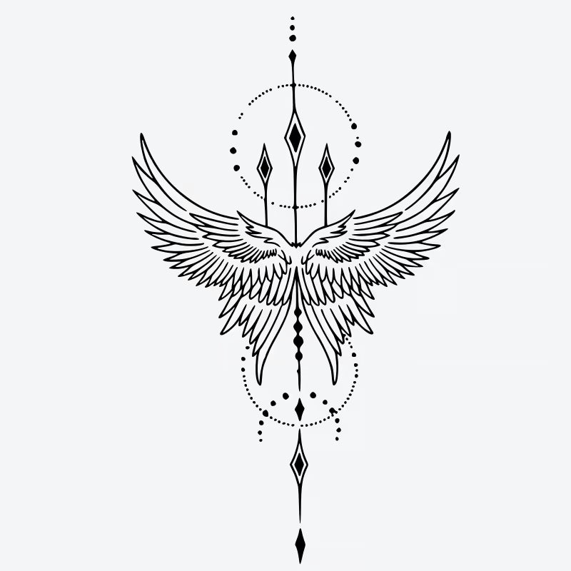 Wings And Arrows Tattoo