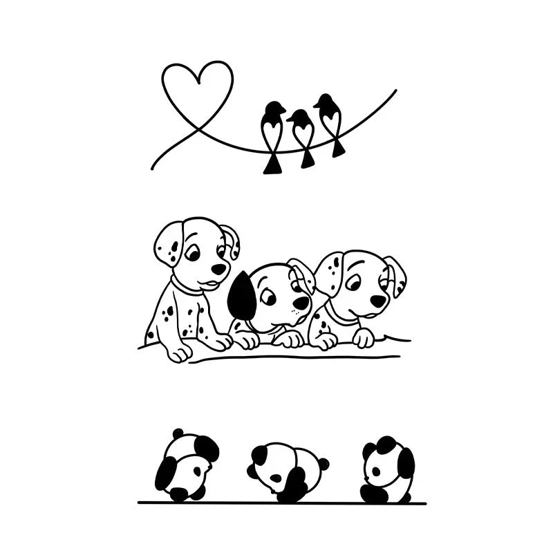 Puppy Panda Love Tattoo