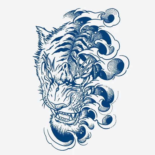 Tiger Wave Tattoo