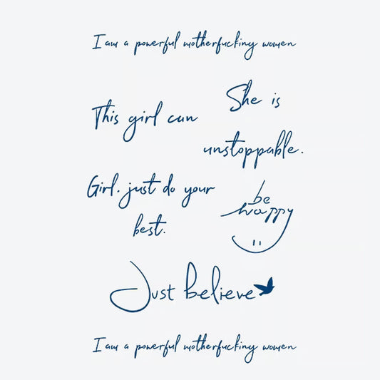 Empowering Quotes Series Tattoo