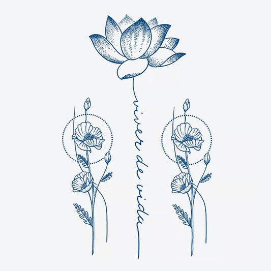 Lotus Flower Poppy Tattoo