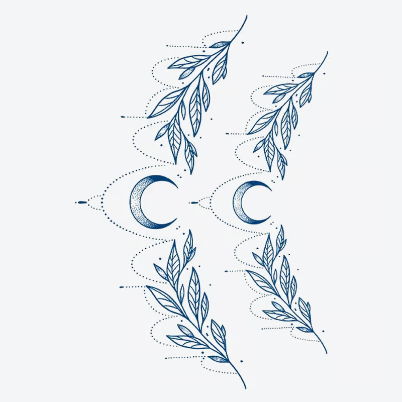 Moon Leaf Mandala Tattoo