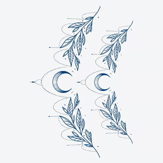 Moon Leaf Mandala Tattoo