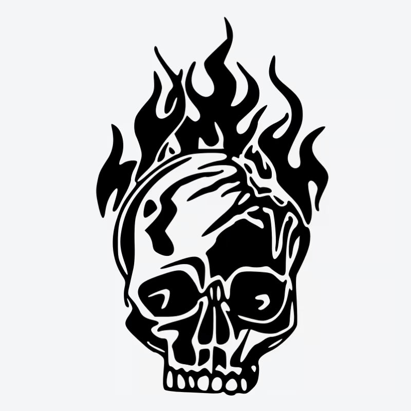 Flaming Skull Tattoo