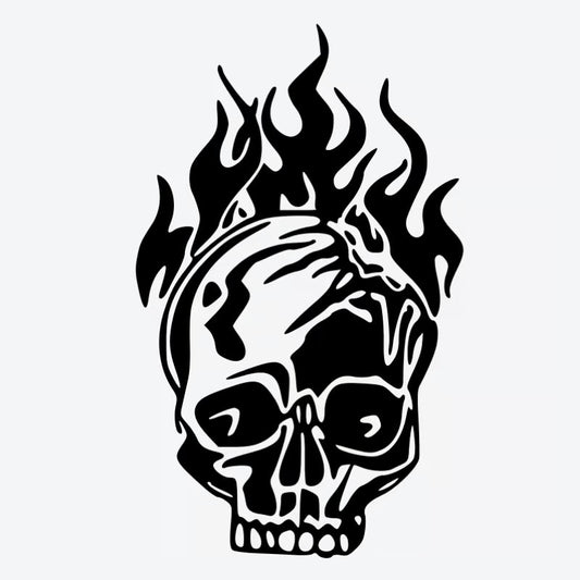 Flaming Skull Tattoo