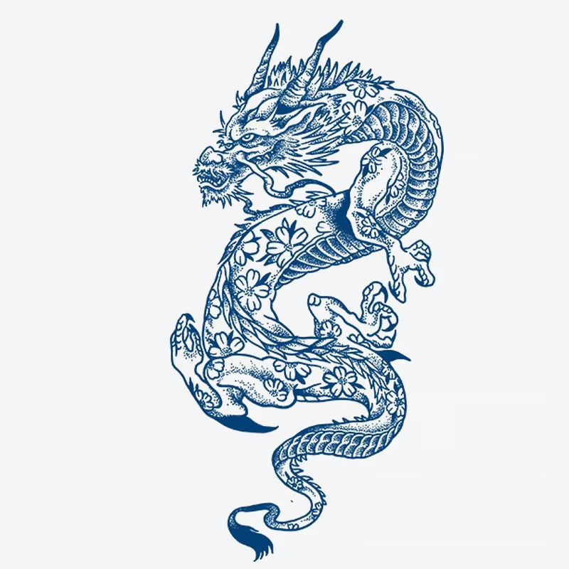 Dragon Floral Tattoo