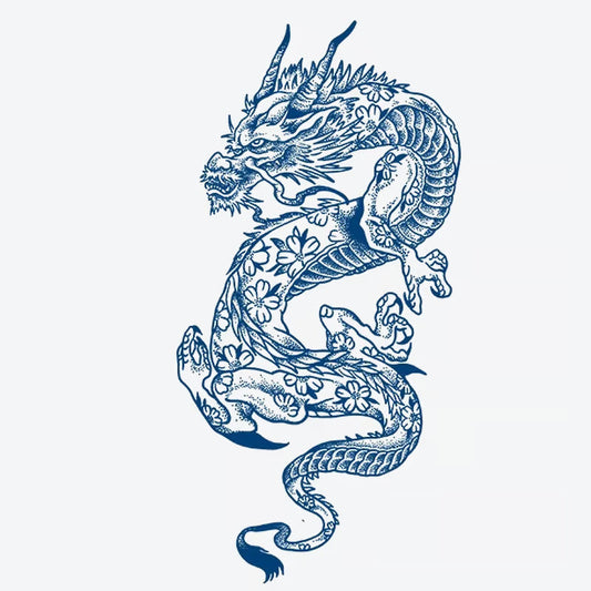 Dragon Floral Tattoo