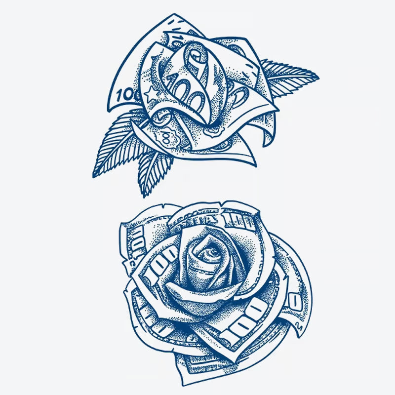 Dollar Rose Series Tattoo