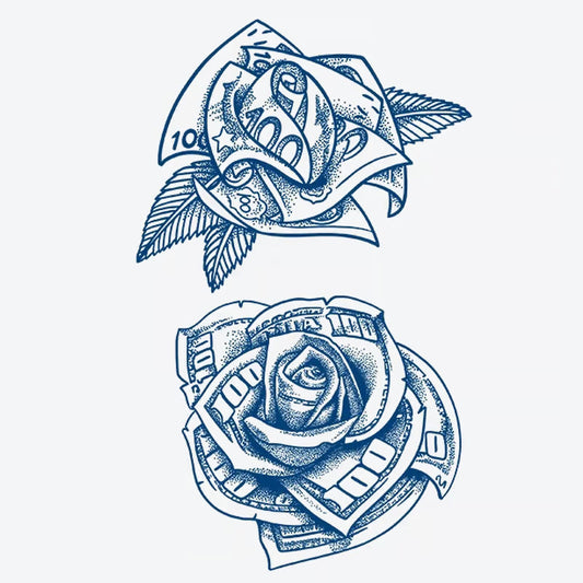 Dollar Rose Series Tattoo