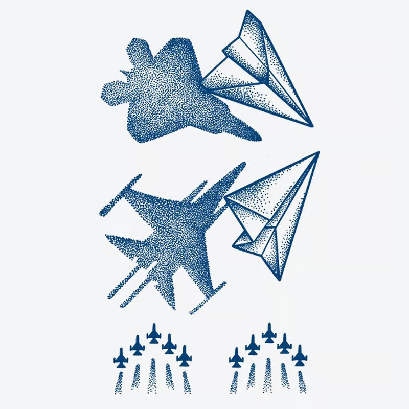 Aircraft Paper Series Tattoo