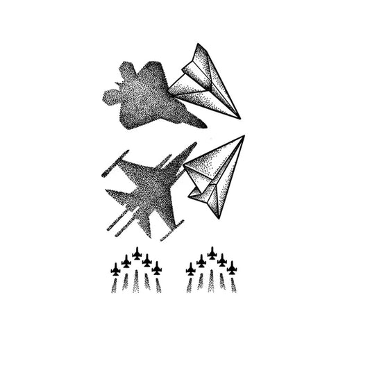 Aircraft Paper Series Tattoo