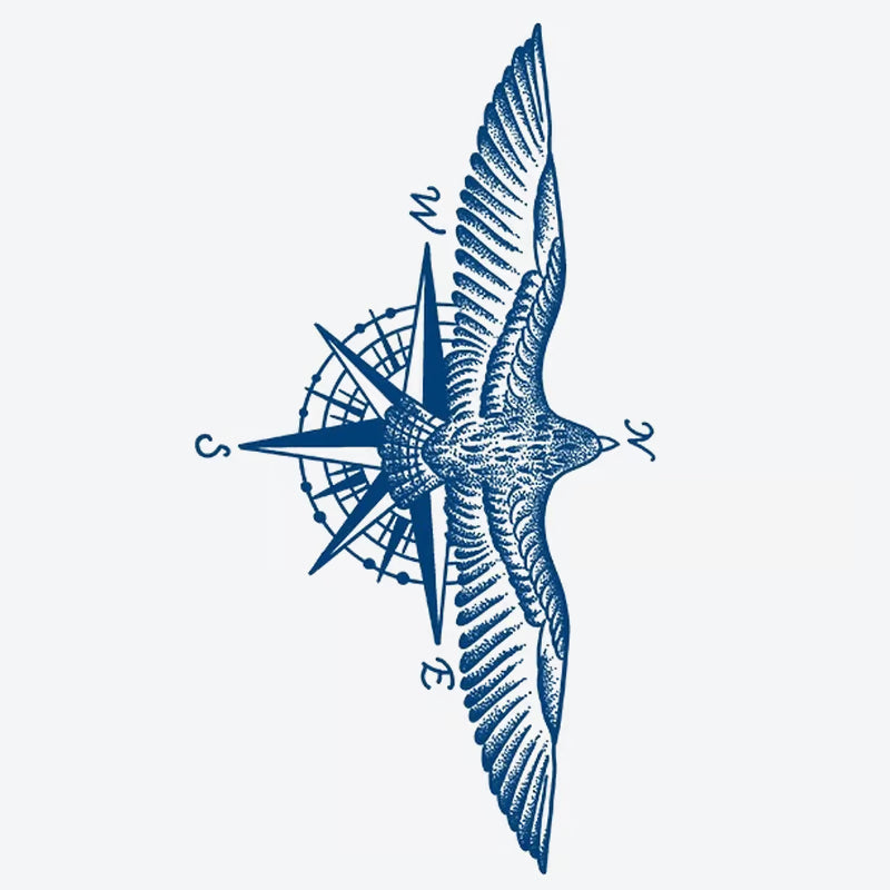 Bird Compass Tattoo