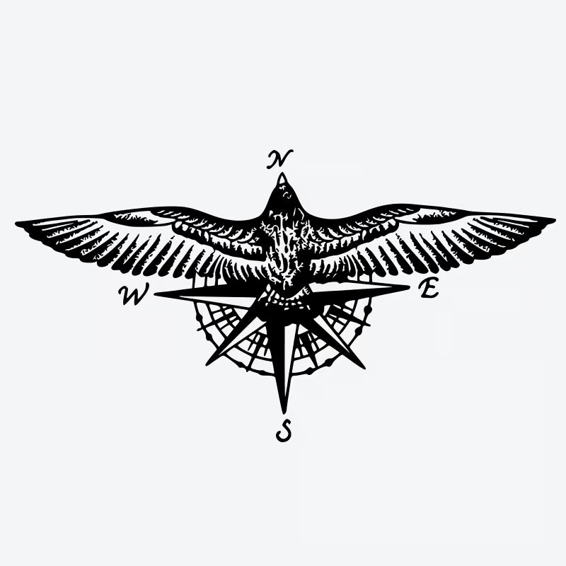 Bird Compass Tattoo