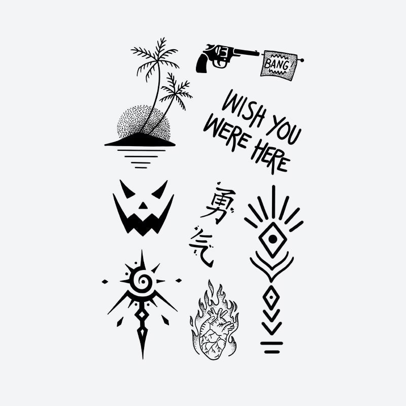 Island Gun Wish Tattoo